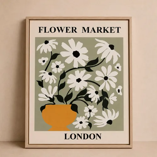 Cuadro Flowers London en Multicolor - Decoración de pared, Uruguay | Alta Gracia Deco