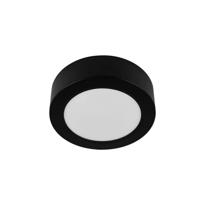 Panel LED Redondo de Adosar Negro 6W en Negro - Lámparas colgantes, Uruguay | Serlux