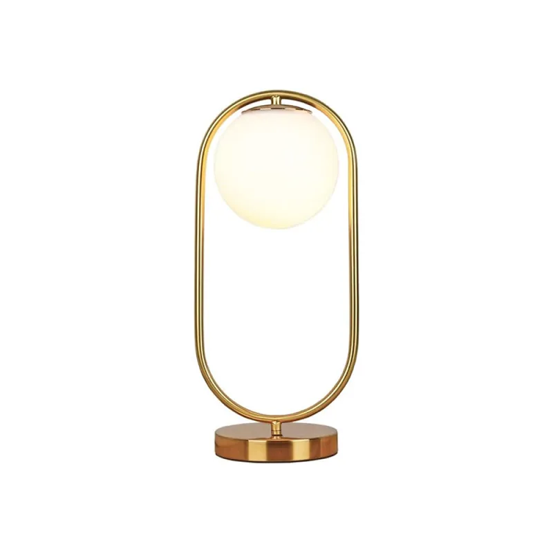Lámpara de Mesa Romina Dorada en Amarillo - Lámparas de mesa, Uruguay | Serlux