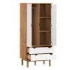 Ropero 2P, 2C y 2 estantes Mel/Gris Linea Nordica en Madera Maciza - Roperos y placares, Uruguay | Que Sal Muebleria, vista 13 de 25
