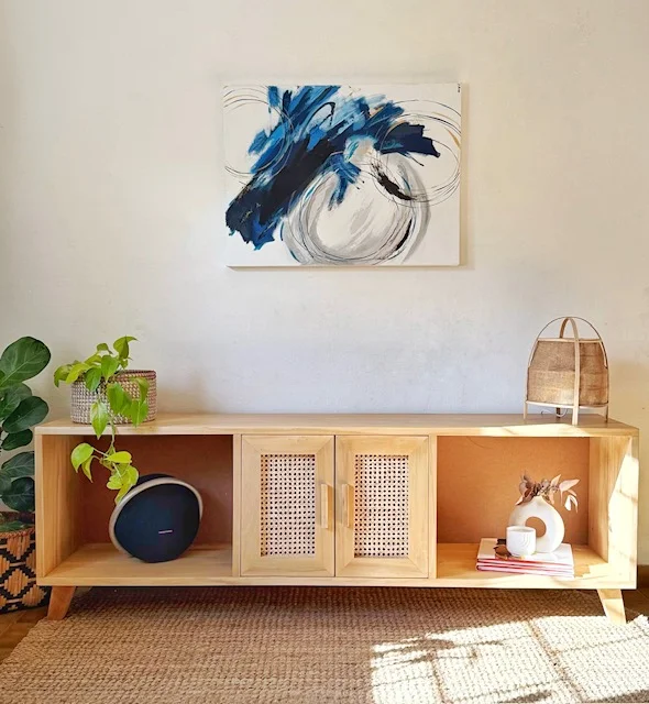 Rack para TV con esterilla de Viena - Muebles, Uruguay | Decoramuss