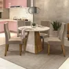 Juego De Comedor 4 Sillas Mesa Redonda Sillas Tapizadas en Blanco - Sillones y sofás, Uruguay | Soy Hogar, vista 4 de 4