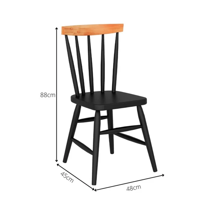 Silla Madera - Udine - Ebano en Negro - Sillas, Uruguay | Rústico Hogar, vista 5