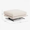 Reposapiés Veliro de chenilla beige y patas de acero con acabado negro 85 x 90 cm FSC Mix Credit en Beige - Sillones y sofás, Uruguay | Kavehome, vista 7 de 7