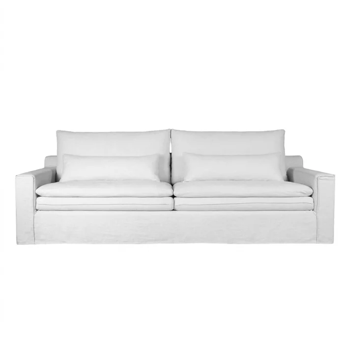Sofá 4 Cuerpos Tela Blanco Positano en Blanco - Sillones y sofás, Uruguay | Divino, vista 2