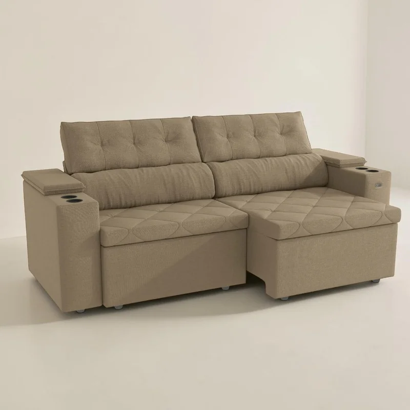 Sofa Otto 260CM - Retractil/Reclinable en Beige - Sillones y sofás, Uruguay | Balton, vista 3