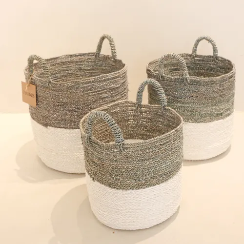 Set de Canastos Munduk x3 Pastos Marinos | Casakos en Multicolor - Butacas, banquetas y puffs, Uruguay | Casakos
