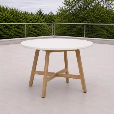 Talara Mesa De Comedor Redonda 120cm en Multicolor - Muebles para el exterior, Uruguay | Aihaus