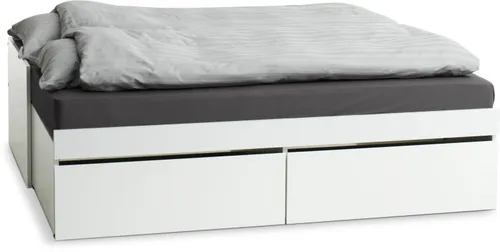 Cama c/almacenaje 90/King 180x200 TANGBJERG bl en Blanco - Dormitorio, Uruguay | JYSK