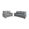 Juego De Living Sillón 3+2 Cuerpos Tapizado Tela Chenille en Gris - Sillones y sofás, Uruguay | Soy Hogar, vista 1 de 4