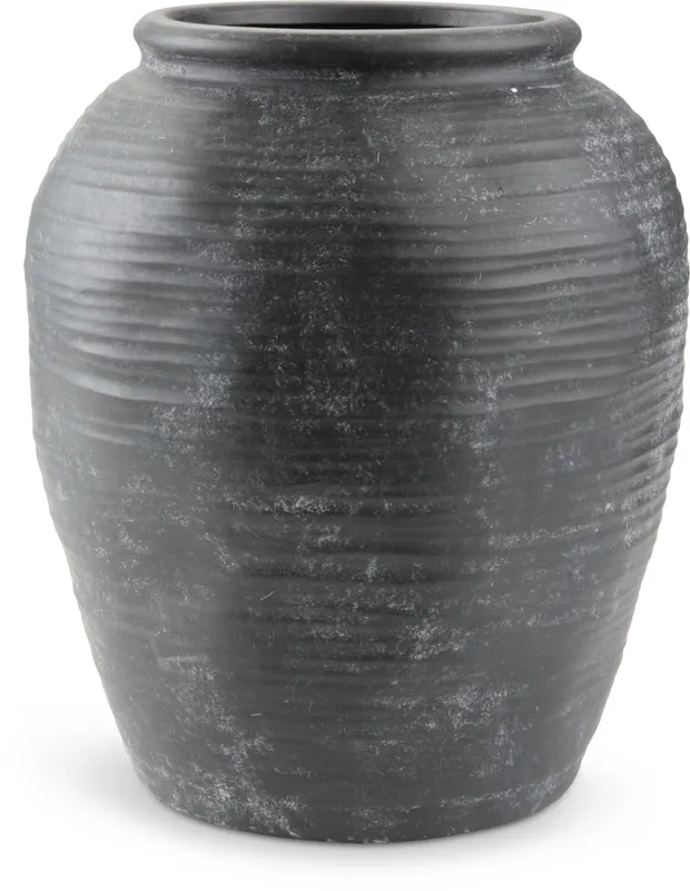 Jarrón INGVARD Ø25xA30cm arcilla en Negro - Jarrones, Uruguay | JYSK