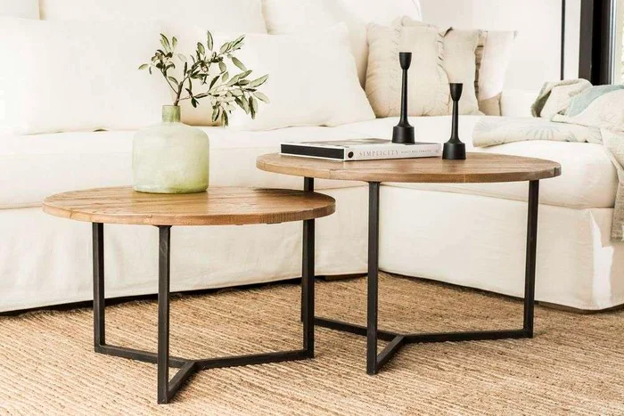 SET MESAS NIDO - ALAMO Y HIERRO en Multicolor - Mesas de living, Uruguay | La Iberica