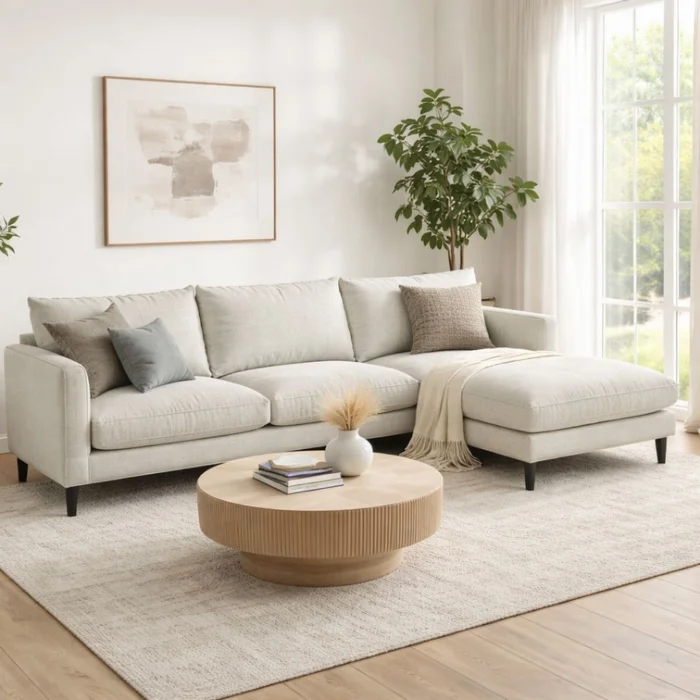 SOFA CON CHAISE PATAGONIA Beige DERECHO - Sillones y sofás, Uruguay | Viasono