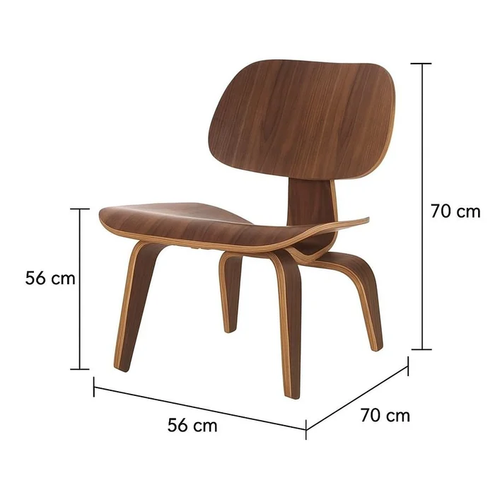 Butaca – Poltrona Eames de Nogal LCW en Marrón - Butacas, banquetas y puffs, Uruguay | Berna Home, vista 6