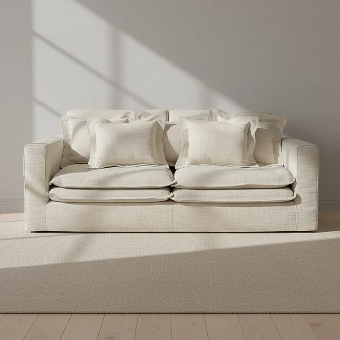 Sofá 3 Cuerpos Tela-premium Natural-beige Lazy Beige en Beige - Sillones y sofás, Uruguay | Divino