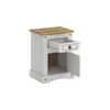 Mesa de luz 1 puerta 1 cajón - Linea mexicana - Blanco en Blanco - Mesas de luz, Uruguay | Rústico Hogar, vista 3 de 4
