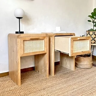 Juego de dormitorio con bordes curvos en Madera natural - Dormitorio, Uruguay | Decoramuss, vista 5