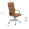 Silla De Escritorio Pu-y-acero Marron D-105 en Marrón - Escritorios y sillas de escritorio, Uruguay | Divino, vista 5 de 5