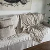 Manta para sillón y cama algodón Rayas Greige - 130cm en Gris - Textiles, Uruguay | Buho Store, vista 2 de 6