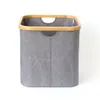ORGANIZADOR BORDE MADERA 33X33X33CM EXT TELA GRIS en Gris - Canastos, Uruguay | Decohogar, vista 4 de 4