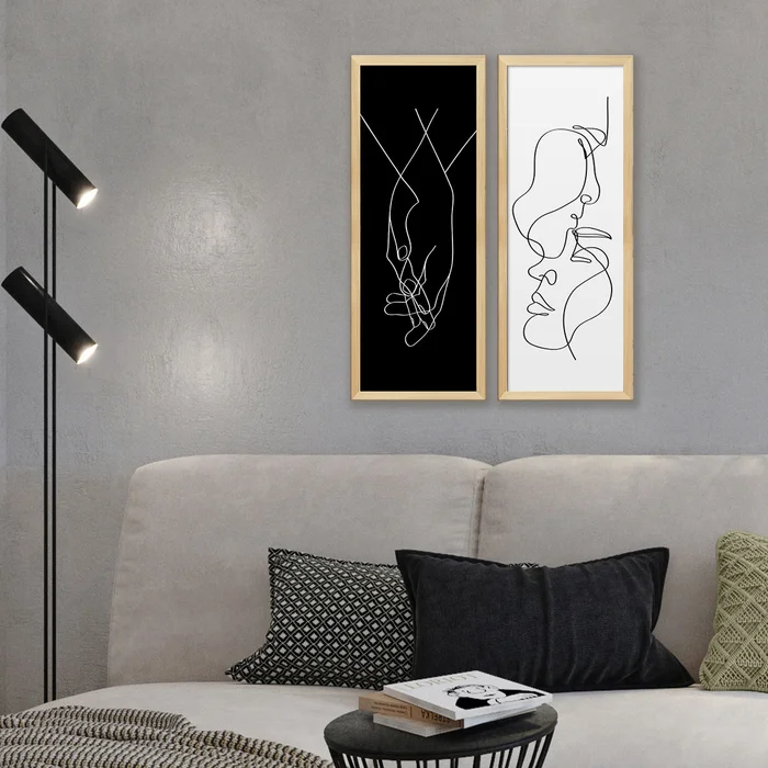 Set 2 Cuadros / Láminas con marco Abstracto 4 - Decoración de pared, Uruguay | Alta Gracia Deco, vista 2