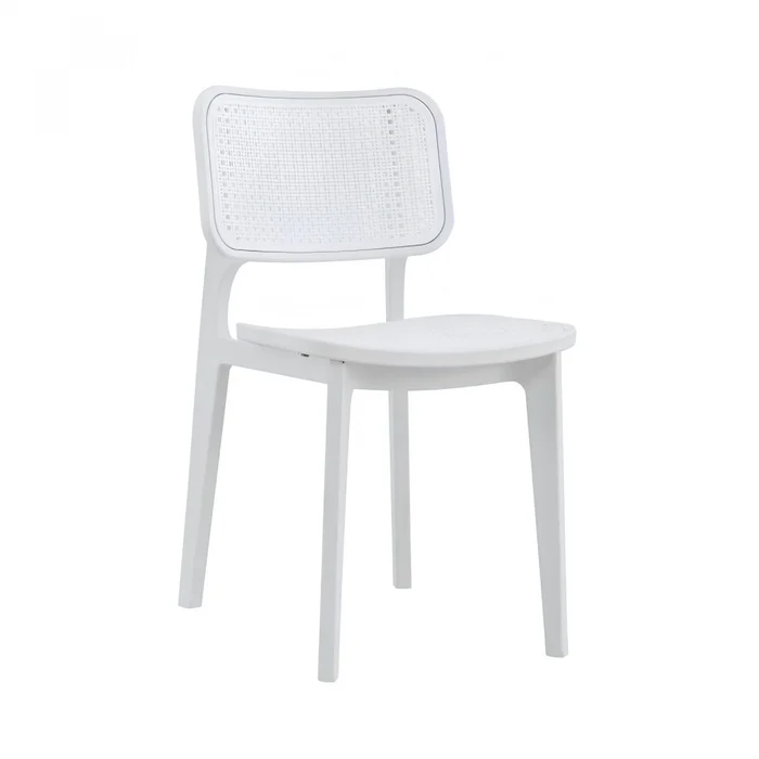 Silla Simil Rattan de polipropileno - Blanco en Blanco - Muebles para el exterior, Uruguay | Rústico Hogar, vista 4