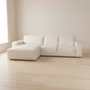 Sofa Con Chaise Más De 4 Cuerpos Cuero-y-madera Natural-beige Loft Arena en Beige - Sillones y sofás, Uruguay | Divino, vista 1 de 6