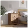 Mesa de luz 3 cajones - Linea mexicana - Nogal en Marrón - Mesas de luz, Uruguay | Rústico Hogar, vista 2 de 3
