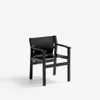 Silla Jan de fibras de cuero reciclado negro y madera maciza de fresno con acabado negro FSC 100% en Negro - Escritorios y sillas de escritorio, Uruguay | Kavehome, vista 1 de 8