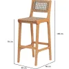 BANQUETA ALTA TRACO CUERDA RAMI 40x46x106/75CM JATOBA - Muebles para el exterior, Uruguay | Vinibel, vista 3 de 6