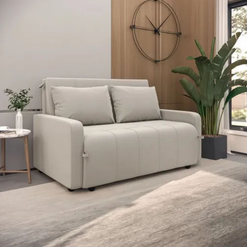 Sofá Cama Amora New con Baúl - Beige en Beige - Sillones y sofás, Uruguay | Rústico Hogar