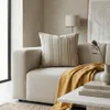 Almohadón Algodón Raya Cuadrado Gris|Negro|Natural en Multicolor - Textiles, Uruguay | Indrana, vista 1 de 4