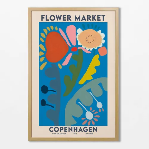 Flower Market - Copenhagen en Multicolor - Láminas, Uruguay | La Cuadrería