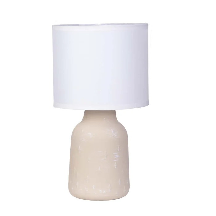 Lámpara De Mesa Ceramica Natural-beige At21000 en Beige - Lámparas de mesa, Uruguay | Divino