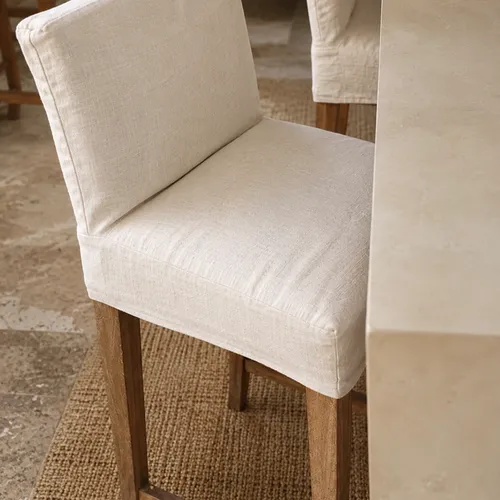 FUNDA  BANQUETA en Madera natural - Textiles, Uruguay | Decilo con Alma