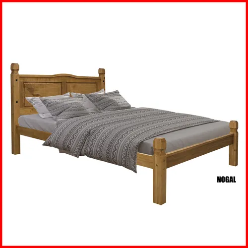 Cama 2 plazas estilo mexicano – 910.140 en Madera natural - Dormitorio, Uruguay | Punto Unión