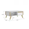Mesa Ratona Combinada Madera Blanco/Miel - Mesas de living, Uruguay | Que Sal Muebleria, vista 3 de 5