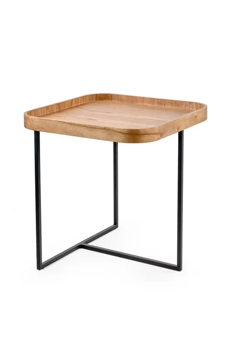 MESA LATERAL LIVE ALTA CINAMOMO NATURAL 55X55X58H CM - Mesas de arrimo, Uruguay | Vinibel, vista 2