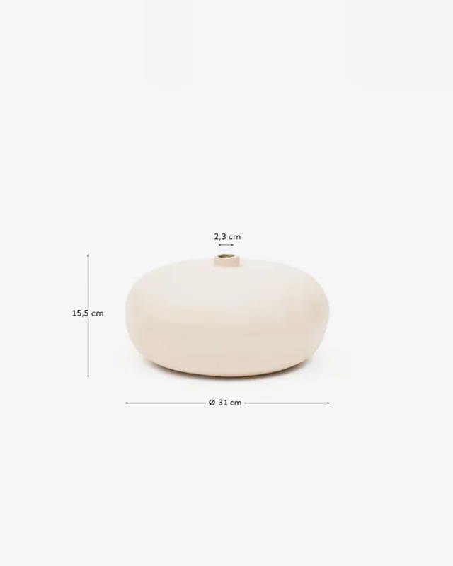Jarrón de papel maché Nivala - 15,5cm en Blanco - Jarrones, Uruguay | Kavehome, vista 6