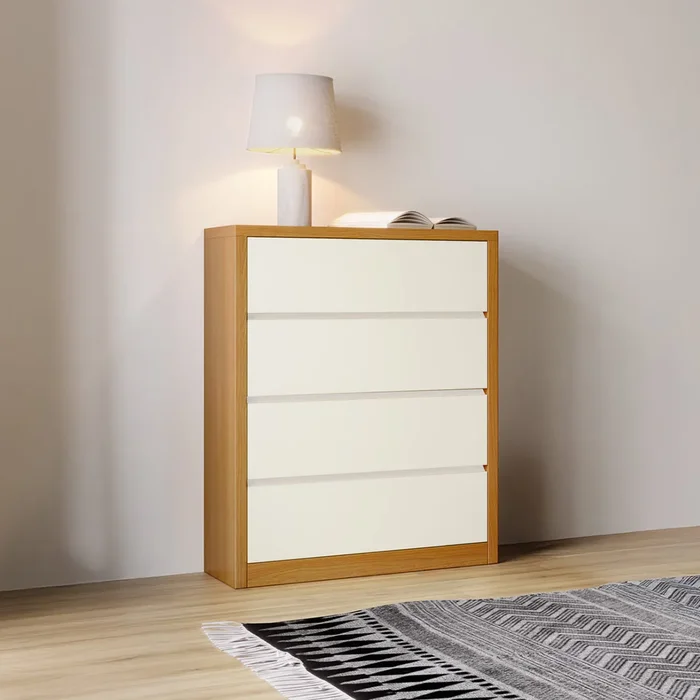 Comoda Mela 90CM 4 Cajones 100% MDF en Madera natural - Cómodas, Uruguay | Balton, vista 2
