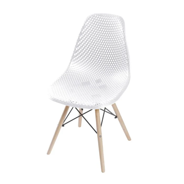 Silla Colmena - Base de Madera en Blanco - Sillas, Uruguay | Rústico Hogar
