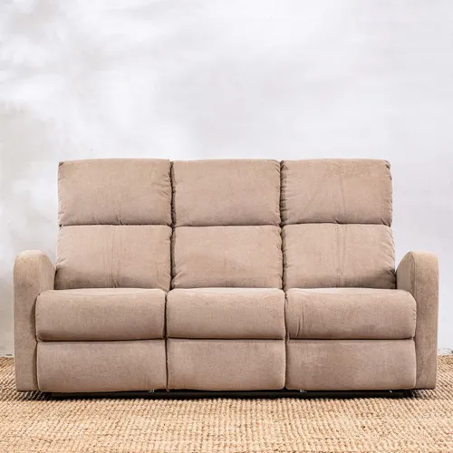 Sillón reclinable Taos 3 Cuerpos Beige en Beige - Sillones y sofás, Uruguay | Satec