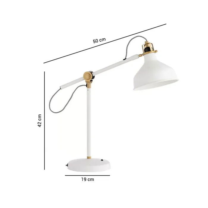 Lámpara de Mesa Cartagena Blanco en Blanco - Lámparas de mesa, Uruguay | Serlux, vista 5
