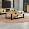 Mesa De Living 2 Cajones Madera Maciza Pino Encerado - Mesas de arrimo, Uruguay | Muebles Express, vista 5 de 7