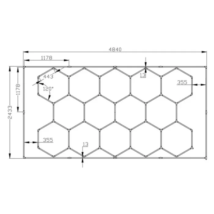 Luminaria De Techo Hexagonal T5 Fria en Blanco - Lámparas colgantes, Uruguay | Serlux, vista 6