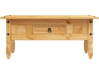 Mesa Ratona 1 cajon Cera/Blanco LINEA CORONA MADERA en Cera y Cera/blanco - Mesas de living, Uruguay | Quesal, vista 3