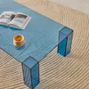 Mesa de centro Adularia de cristal templado - azul 140 x 60 cm en Azul - Mesas de living, Uruguay | Kavehome, vista 3 de 7
