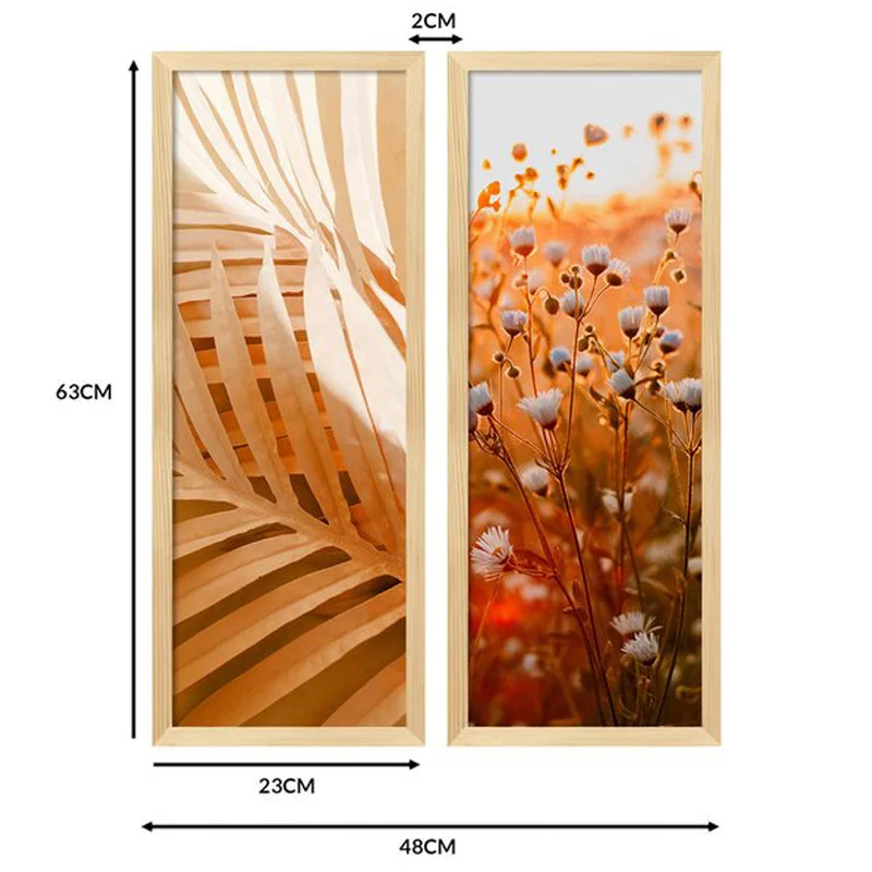 Set 2 Cuadros / Láminas decorativas Hojas y Plantas 4 - Decoración de pared, Uruguay | Alta Gracia Deco, vista 4