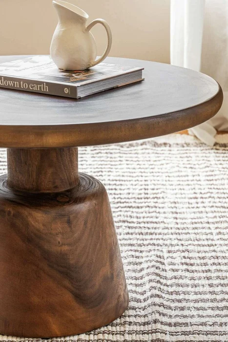 MESA ALMOND - SUAR TOSTADO - DIAMETRO 70 CMS en Marrón - Mesas de living, Uruguay | La Iberica, vista 18