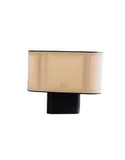 Lámpara de Mesa Eliptico Apollo Negra en Negro – Recopilación: Elíptico – Material: Madera – Material Pantalla: Esterilla - Lámparas de mesa, Uruguay | Berna home